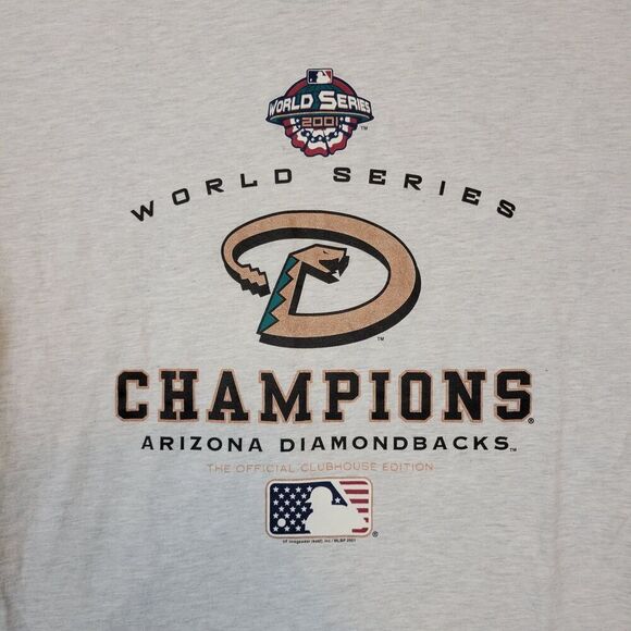 Vintage Arizona Diamondbacks Shirt Men's Large MLB 2001 World Series Champions - Picture 2 of 10